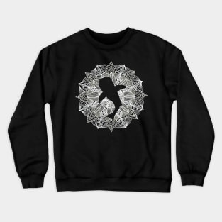 White Mandala Circle Whale Shark Crewneck Sweatshirt